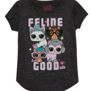 L.O.L. Surprise! 'Feline Good' Short Sleeve T-Shirt - Gray